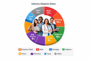 Pie chart showing industry adoption rates