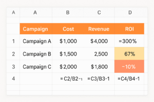 SPREADSHEET TEMPLATE - Clean Excel/Google Sheets screenshot