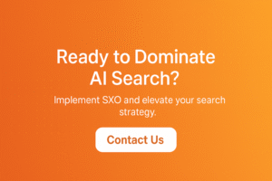 Call to action banner for Search Experience Optimization services with contact information