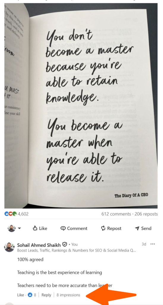 My Engaging Comment on Steven Bartlett LinkedIn post